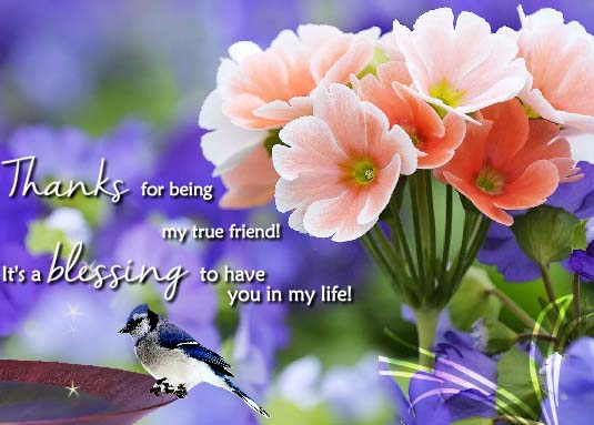 Thanks For Being My True Friend! Free Friends eCards, Greeting Cards