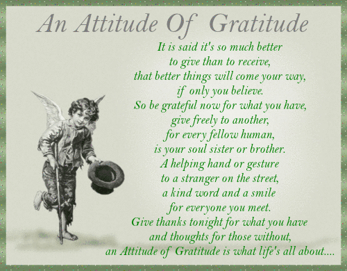 An Attitude Of Gratitude.