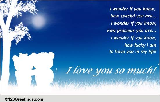 I Love You So Much. Free For Your Love eCards, Greeting Cards | 123 ...