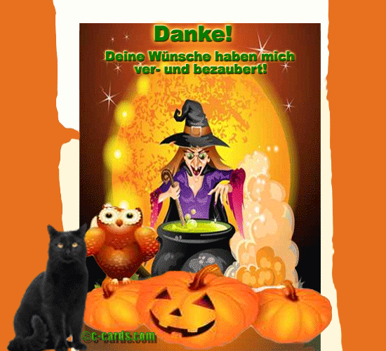 Verzaubertes Danke Free Halloween Ecards Greeting Cards 123 Greetings