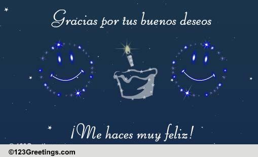 ¡Gracias Por Los Buenos Deseos! Free Gracias eCards | 123 Greetings