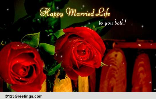 Happy Married Life! Free Belated Wishes eCards, Greeting Cards | 123  Greetings