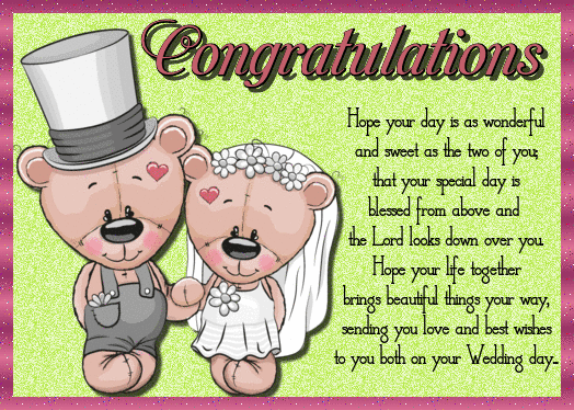On Your Wedding Day Congratulation Both Of You Cute Lots Of Woof Couple New Card 