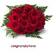 Congratulations With A Bunch Of Roses.