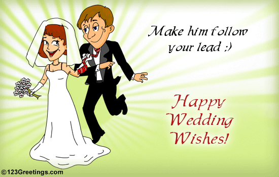 Wish the newly married through this card.