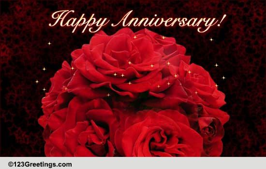 Roses For Anniversary! Free Happy Anniversary eCards, Greeting Cards ...