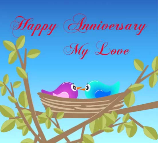 Happy Anniversary Love Birds. Free Happy Anniversary eCards | 123 Greetings