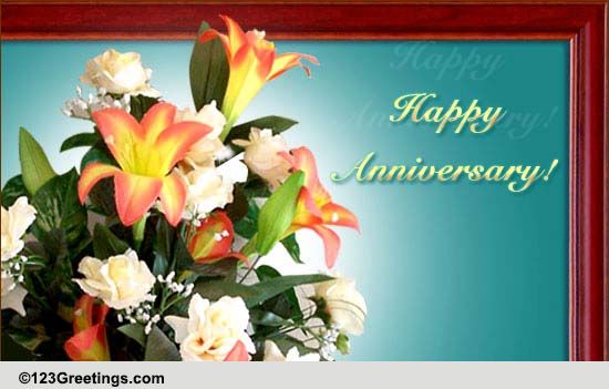 Bright Flowers For Anniversary...