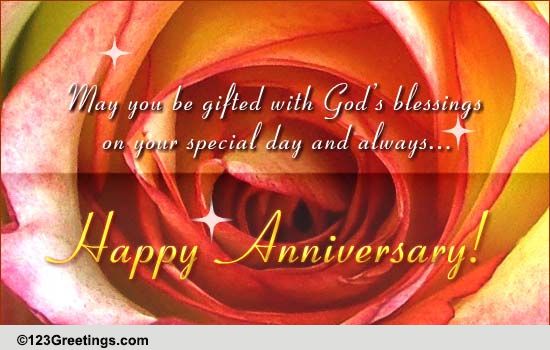 Blessings On Anniversary! Free Gifts eCards, Greeting Cards | 123 Greetings