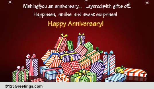 Anniversary Layered With Gifts...