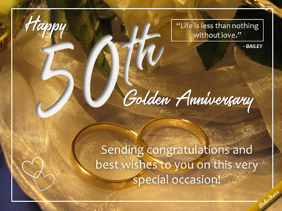 For A 50th Wedding Anniversary Free Milestones ECards Greeting Cards 