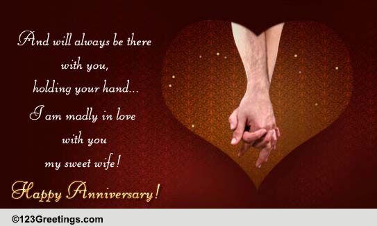 Romantic Anniversary Wish For Wife.