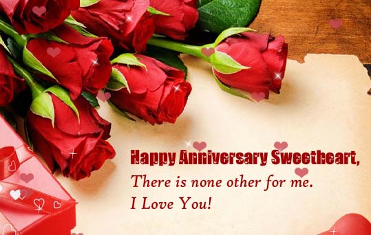 Happy Anniversary Sweetheart. Free For Her eCards, Greeting Cards | 123 ...