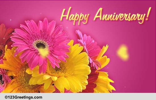 Wonderful Anniversary! Free To a Couple eCards, Greeting Cards | 123 ...