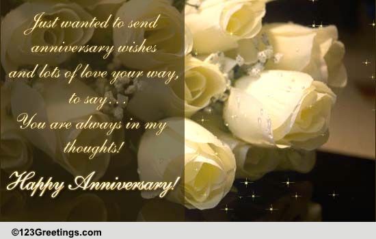 Anniversary Flowers! Free To a Couple eCards, Greeting Cards | 123 ...