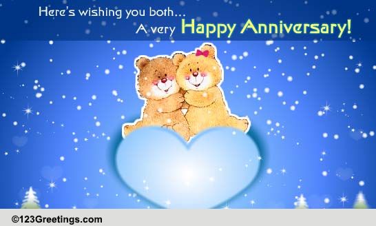Happy Anniversary To A Cute Couple! Free To a Couple eCards | 123 Greetings