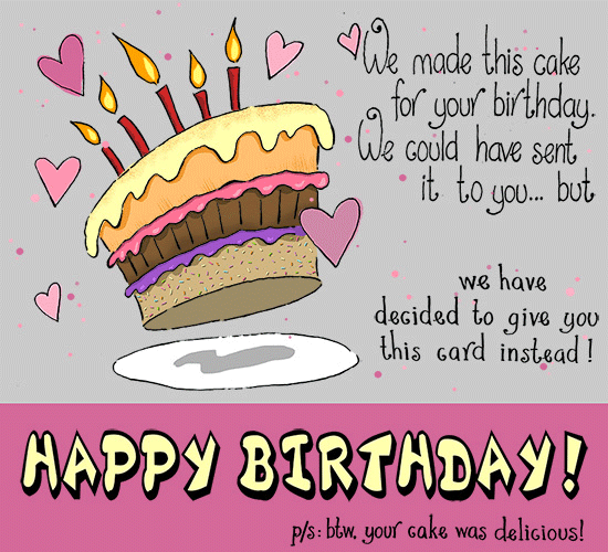 This Cake Is For You! Free Cakes & Balloons eCards, Greeting Cards ...