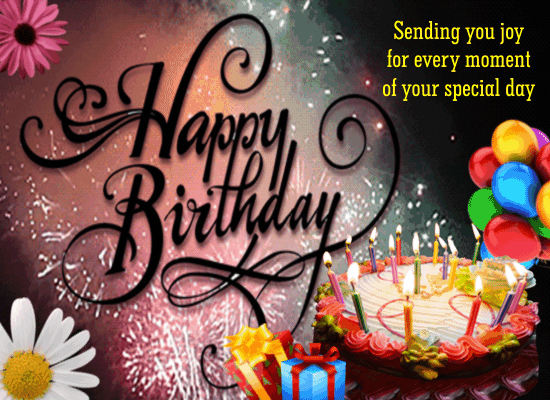 Sending You Joy On Your Birthday Free Birthday Blessings ECards 123 