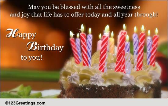 Send Blessings On Birthday... Free Birthday Blessings eCards | 123 ...