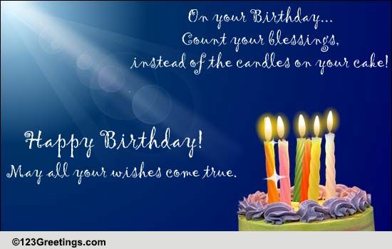 Count Your Birthday Blessings! Free Birthday Blessings eCards | 123 ...