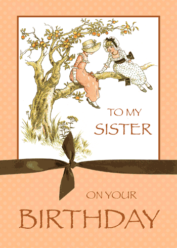 Vintage Sisters In Apple Tree.