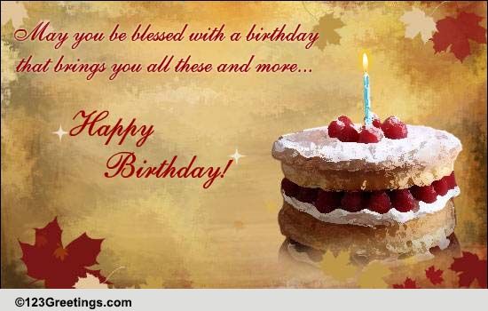 A Blessed Birthday! Free Boss & Colleagues eCards, Greeting Cards | 123 ...