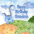 Cute Dino Says Happy Birthday Grandson