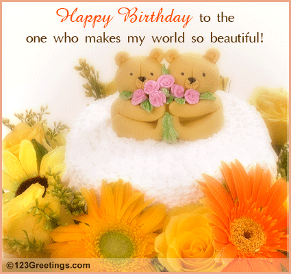 Happy Birthday Pretty Flowers. Free Flowers eCards, Greeting Cards