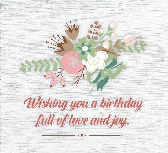 Rustic Happy Birthday Greeting. Free Flowers eCards, Greeting Cards ...