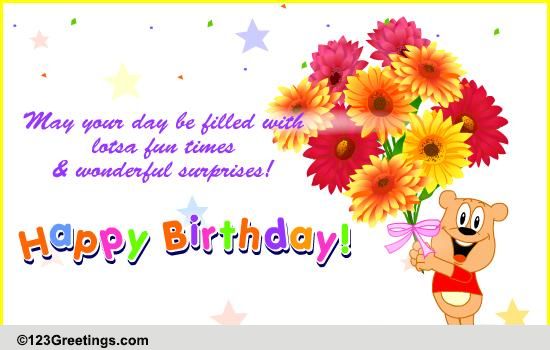 A Floral Wish For Birthday.