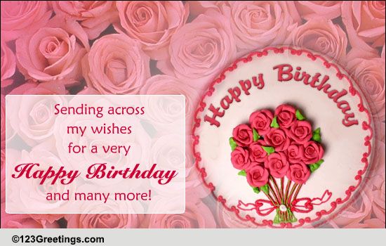A Birthday Ecard Filled With Roses..