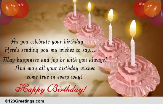 Sweet Birthday Wishes! Free Flowers eCards, Greeting Cards | 123 Greetings