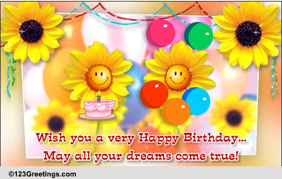 Warm Birthday Greeting For Dear Ones.