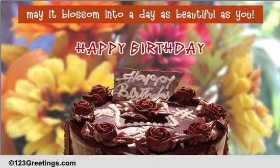 A Beautiful Birthday! Free Flowers eCards, Greeting Cards | 123 Greetings