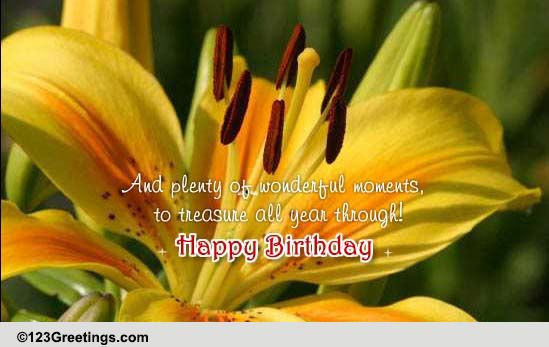 A Floral Birthday ecard For Dear Ones.