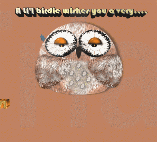 Cute Owl Birthday Girl Card.