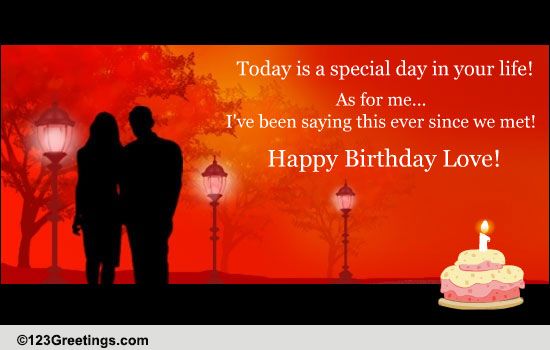 A Birthday Wish For Your Love!