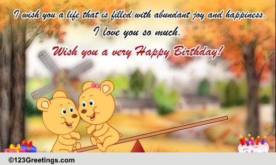 Send Romantic Birthday Wishes To Her.