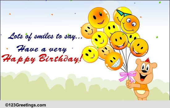 Smiling Balloon Bouquet! Free For Best Friends eCards, Greeting Cards ...