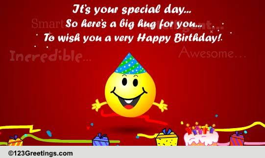 Birthday Hug! Free Funny Birthday Wishes eCards, Greeting Cards | 123 ...