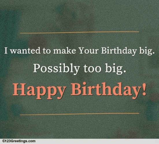 A Comical Happy Birthday Ecard
