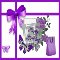 Happy Birthday With Purple Gift Bag.