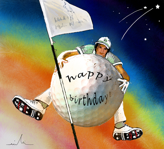 Golfing Happy Birthday.