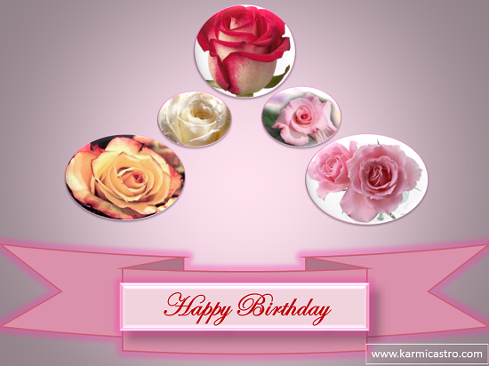 Happy Birthday With Roses. Free Happy Birthday eCards, Greeting Cards