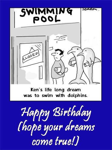 Dreaming Of Swimming With Dolphins. Free Happy Birthday eCards | 123 ...