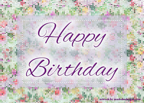 Abstract Glittery Happy  Birthday  Card  Free Happy  Birthday  