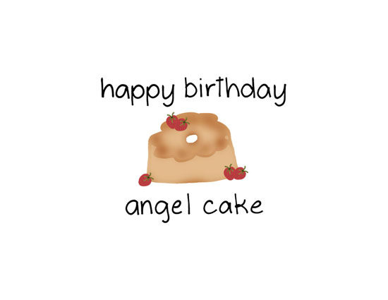 Happy Birthday Angel Cake.