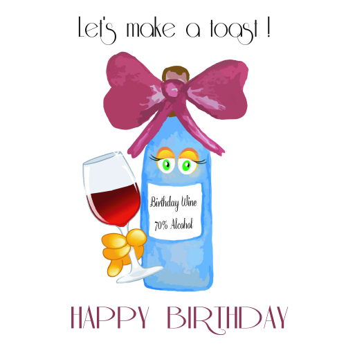 Happy Birthday Wine Toast! Free Happy Birthday eCards, Greeting Cards ...