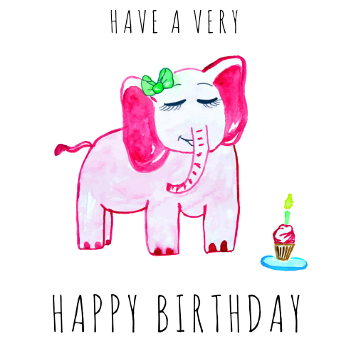 Happy Birthday Pink Elephant. Free Happy Birthday eCards, Greeting ...