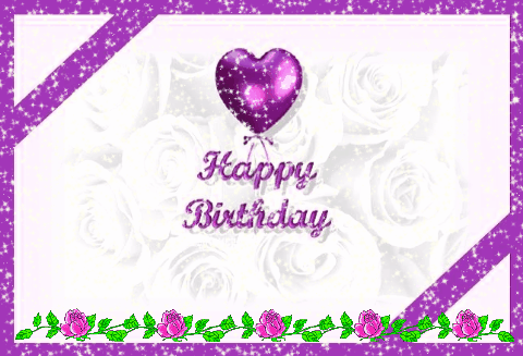 Happy Birthday With Purple... Free Happy Birthday eCards, Greeting ...
